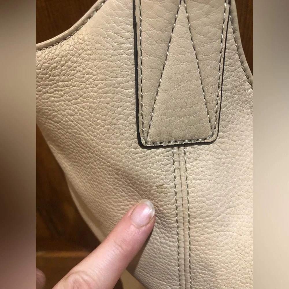 B. Makowsky Beige Genuine Leather Handbag |Blush Beige Tan Purse